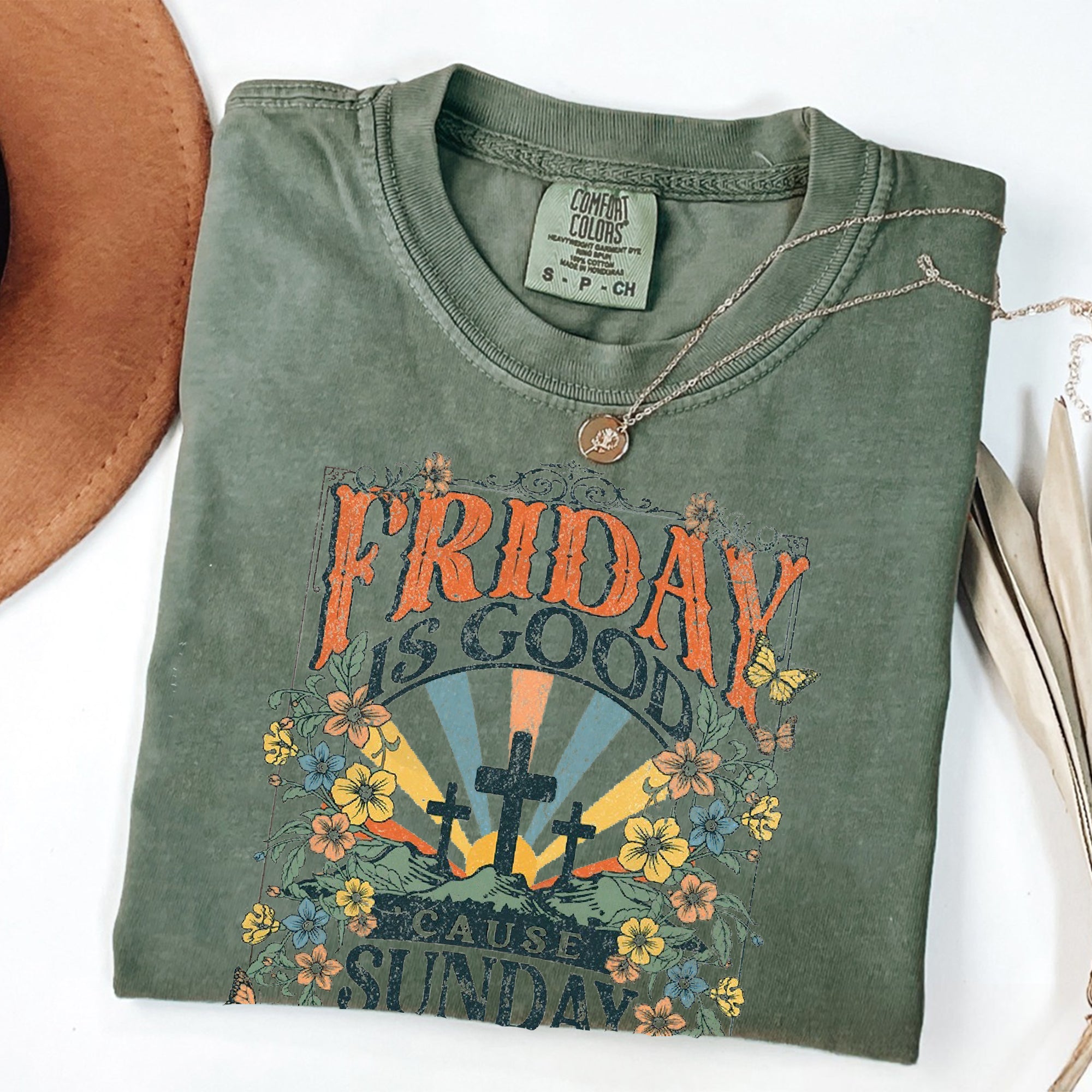 Christian Comfort Colors® Shirt - Friday Is Good Cause Sunday Is Coming Shirt - Women Christian Religious Tee & Sweatshirt